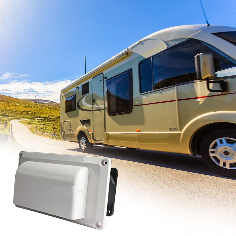 Maso Exhaust Fan, 12V RV Side Vent Fan, Air Vent Ventilation Fan Plastic Exhaust Fan for RV Motorhome Caravan Camper Boat Marine Yacht (White) - Image 2